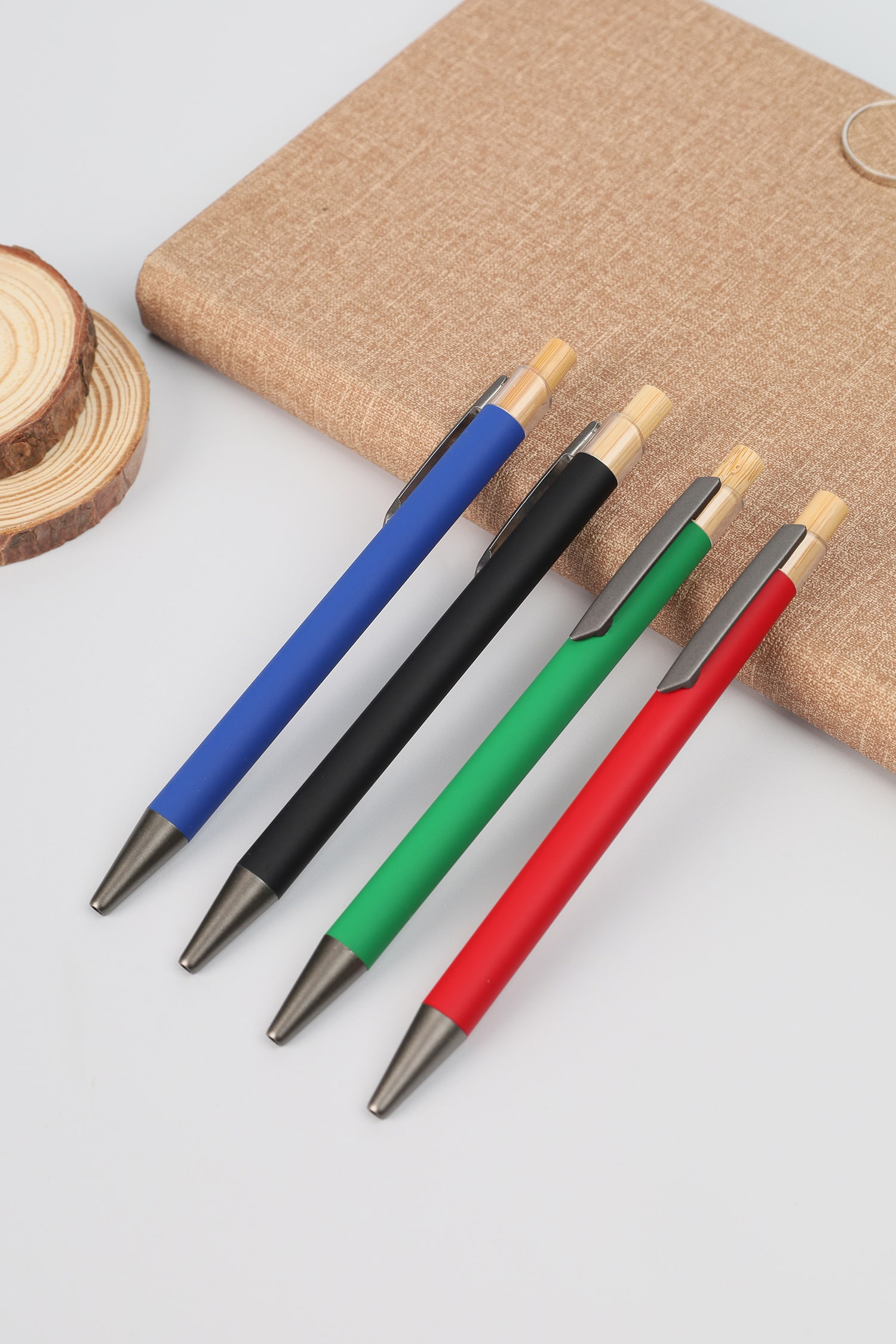 KEEN - Metal Ball Pen with Bamboo Button